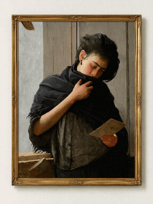 Saudade Oil Painting Reproduction | Classical Portrait Wall Art
