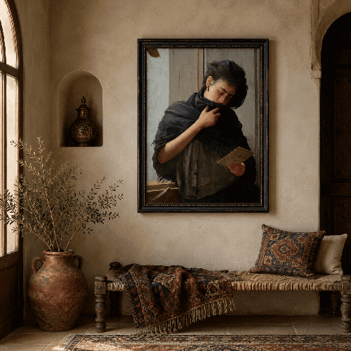 Saudade Oil Painting Reproduction | Classical Portrait Wall Art