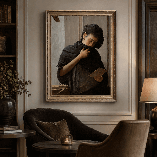 Saudade Oil Painting Reproduction – A Timeless Expression of Classical Art