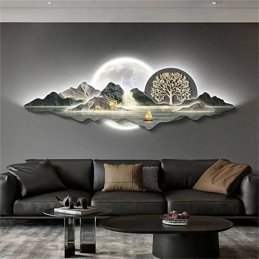 LED illuminated wall art
