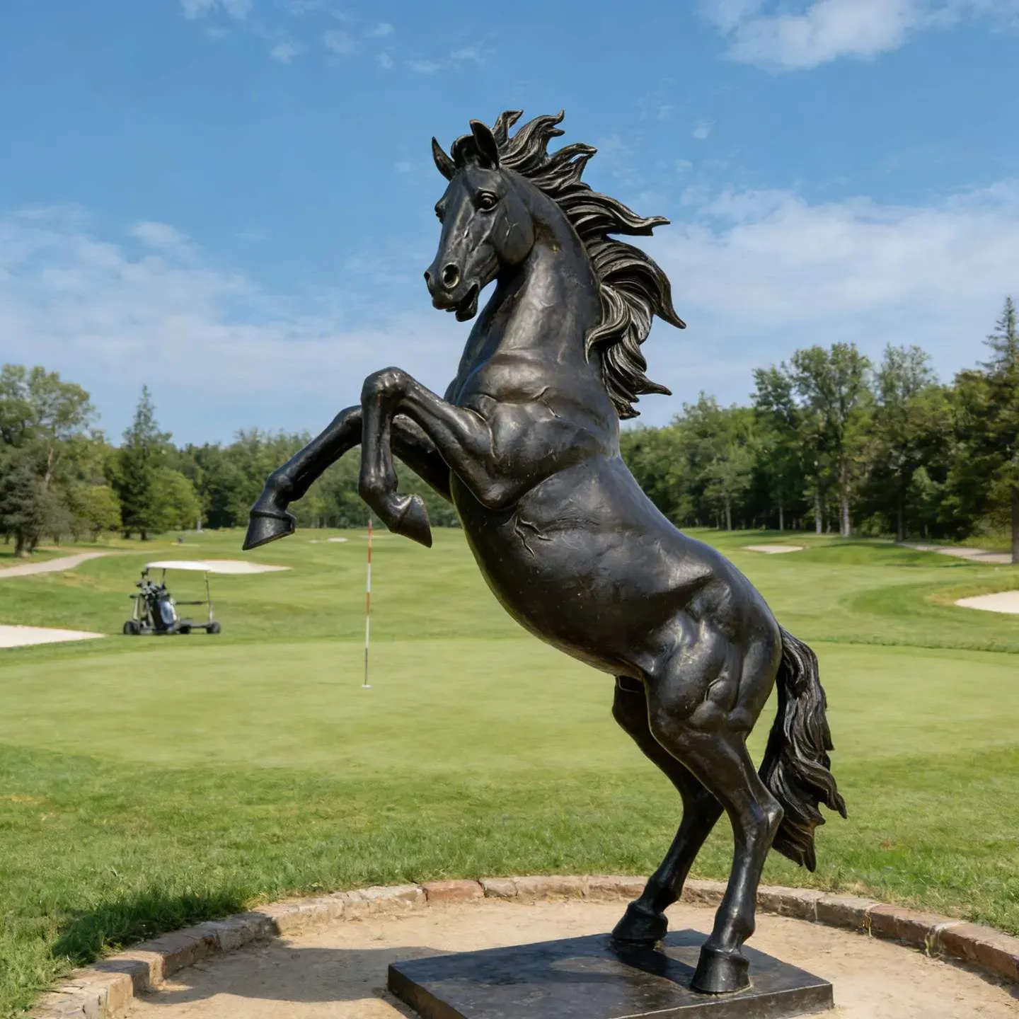 Horse Hand-Carved Decorative Teakwood Sculpture