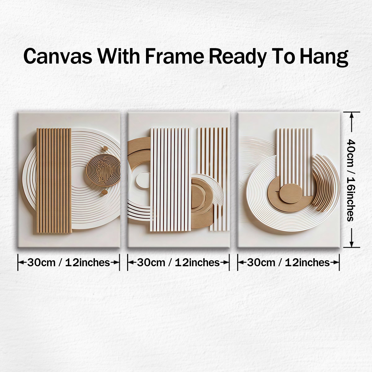 Three piece canvas wall art size guide