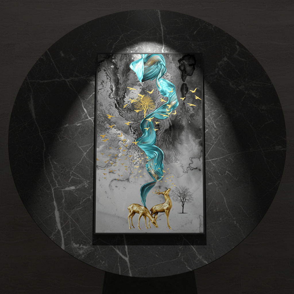 Abstract Deer Wall Art-1