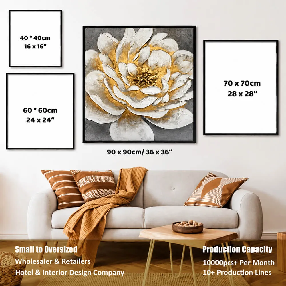 elegant abstract floral wall art