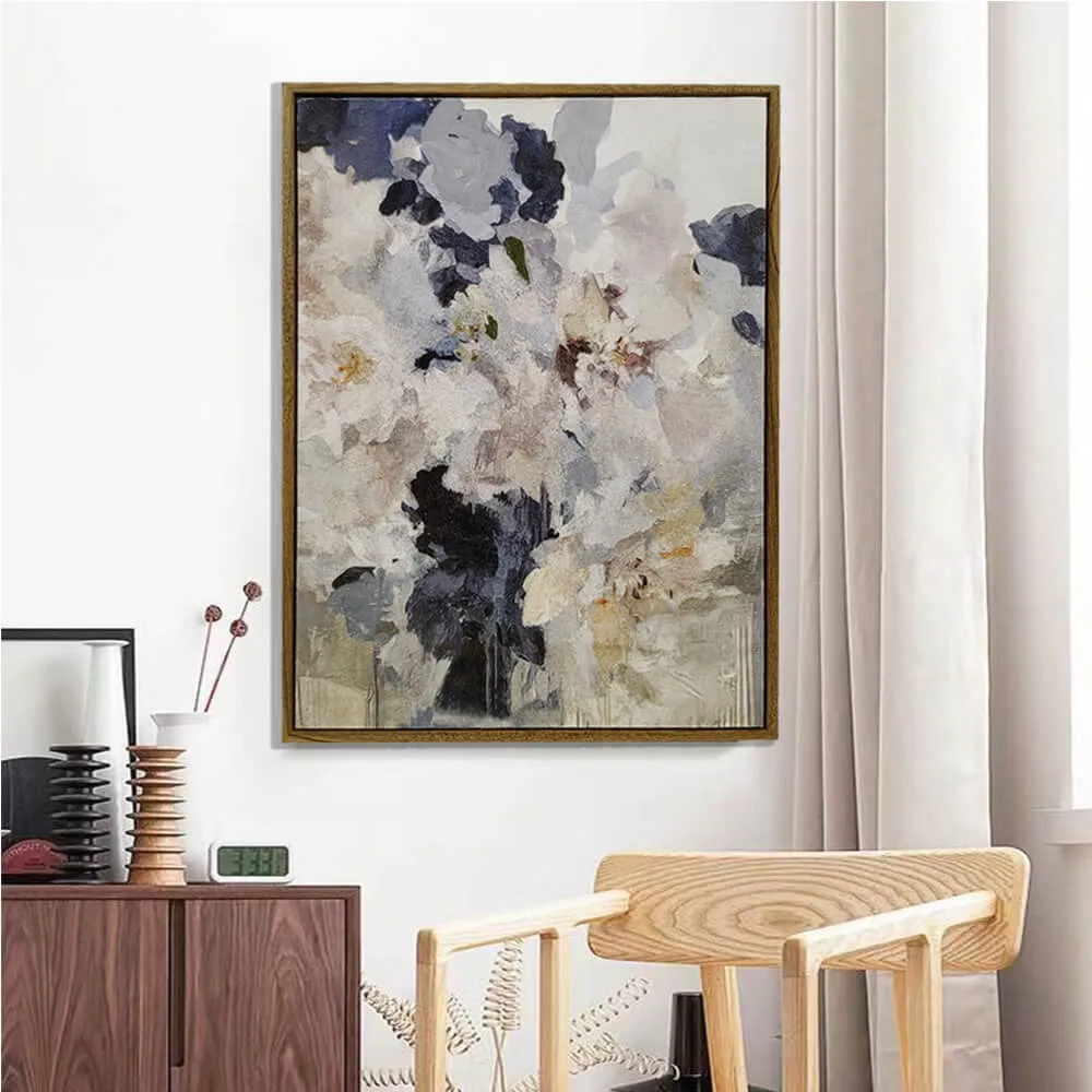 Modern Abstract Floral Artwork, Elegant Wall Decor for Interior Projects