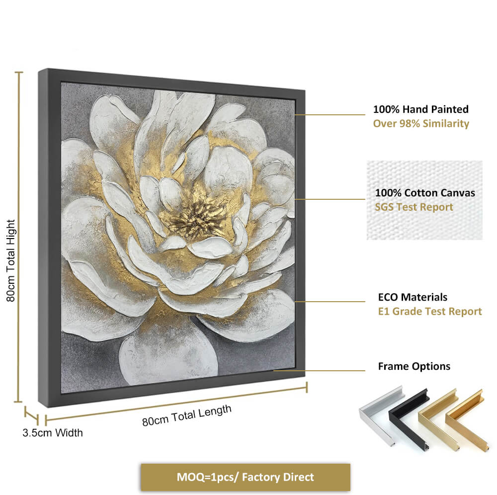elegant abstract floral wall art