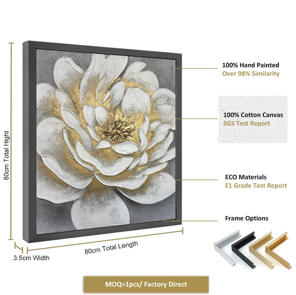 elegant abstract floral wall art