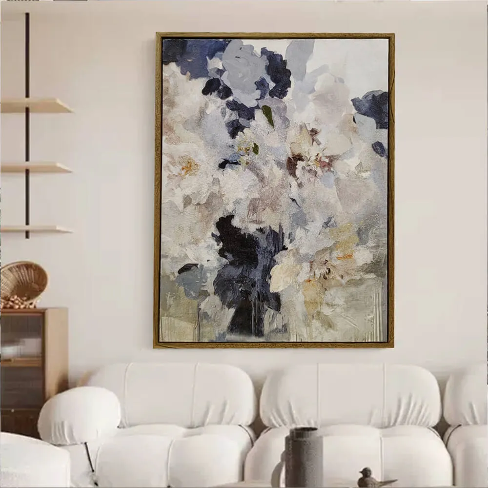 Modern Abstract Floral Artwork, Elegant Wall Decor for Interior Projects