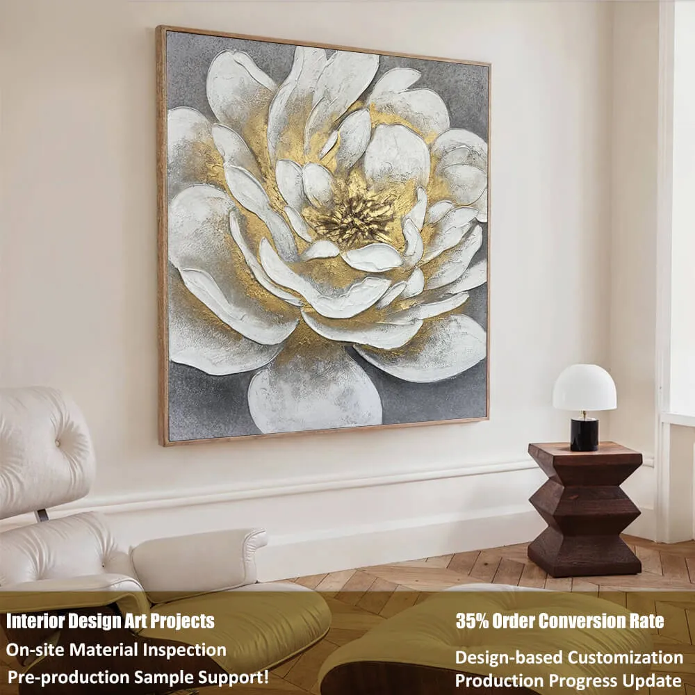 elegant abstract floral wall art
