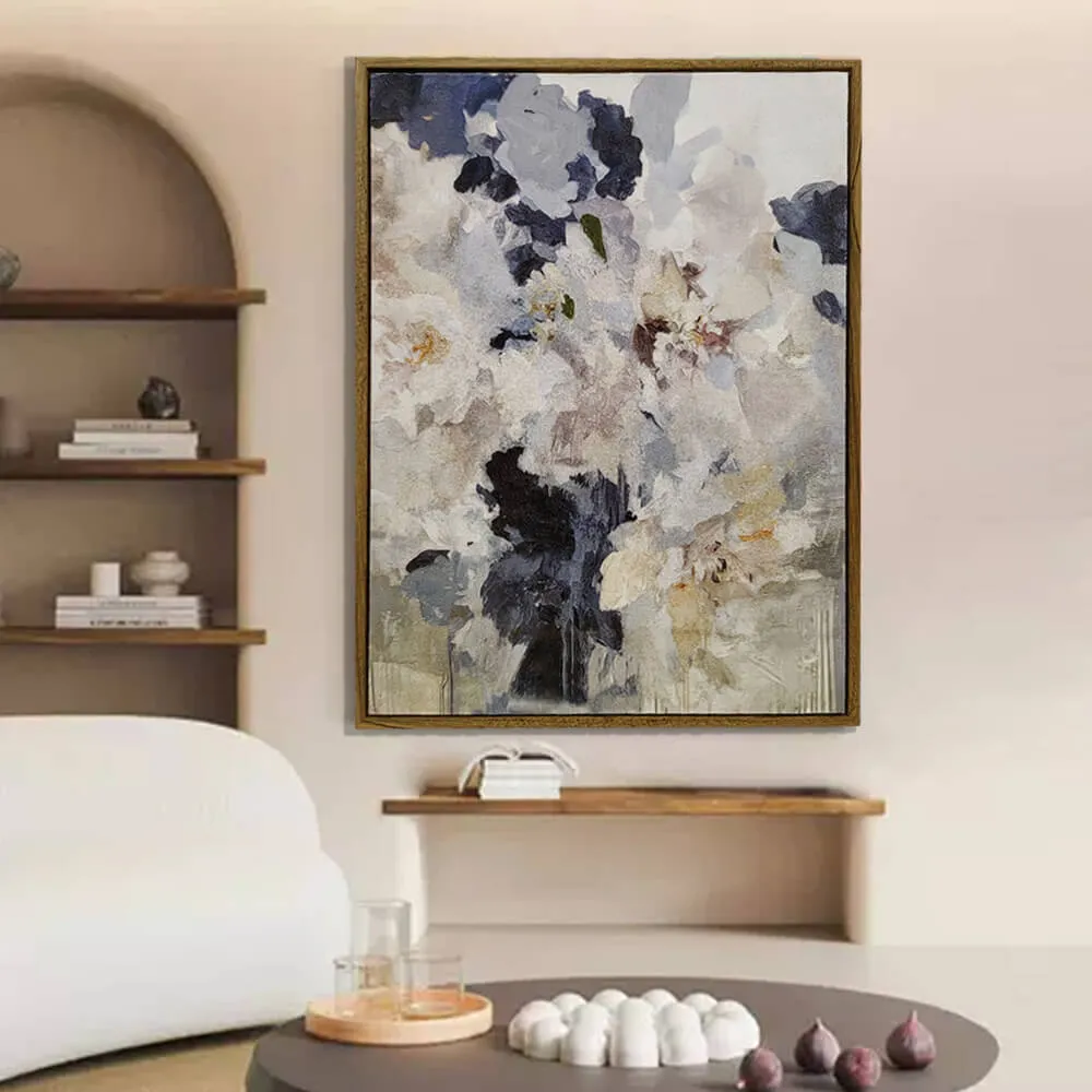 Modern Abstract Floral Artwork, Elegant Wall Decor for Interior Projects