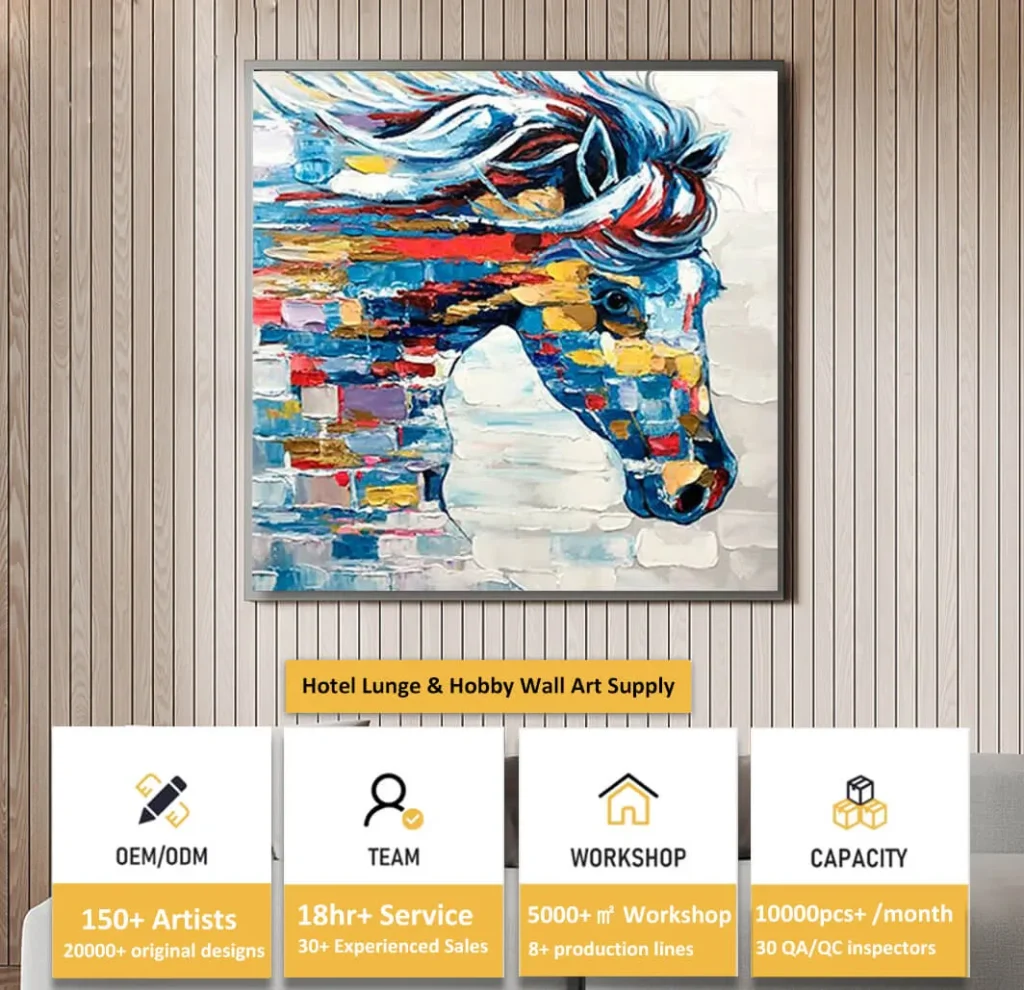 Abstract Horse Wall Art Custom Canvas