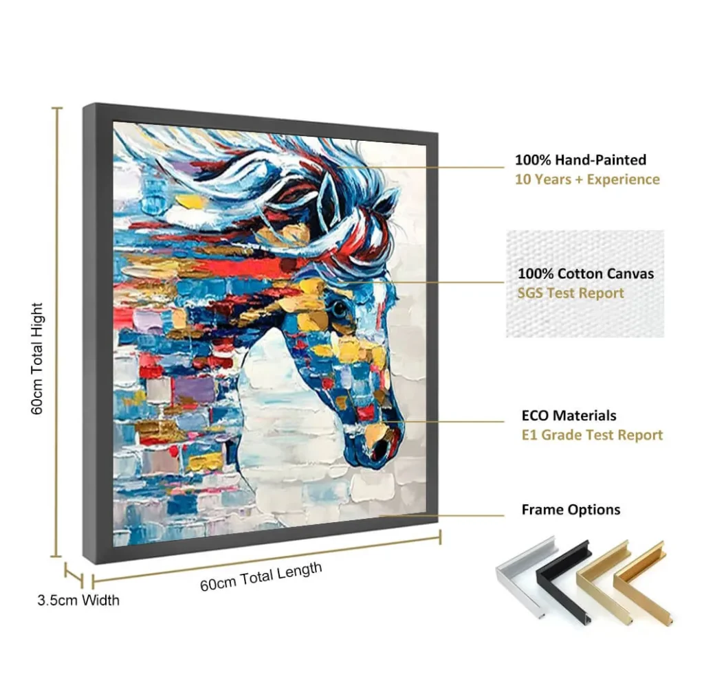 Abstract Horse Wall Art Custom Canvas