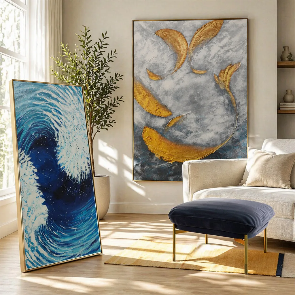 Abstract Ocean Canvas Wall Art | Custom Wall Art Manufacturer