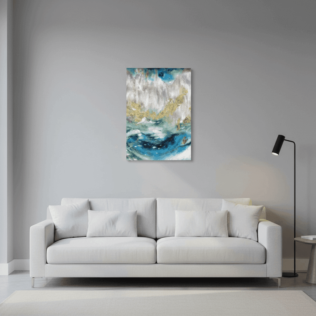 Textured Abstract Ocean Wall Art, A Contemporary Interpretation of the Sea