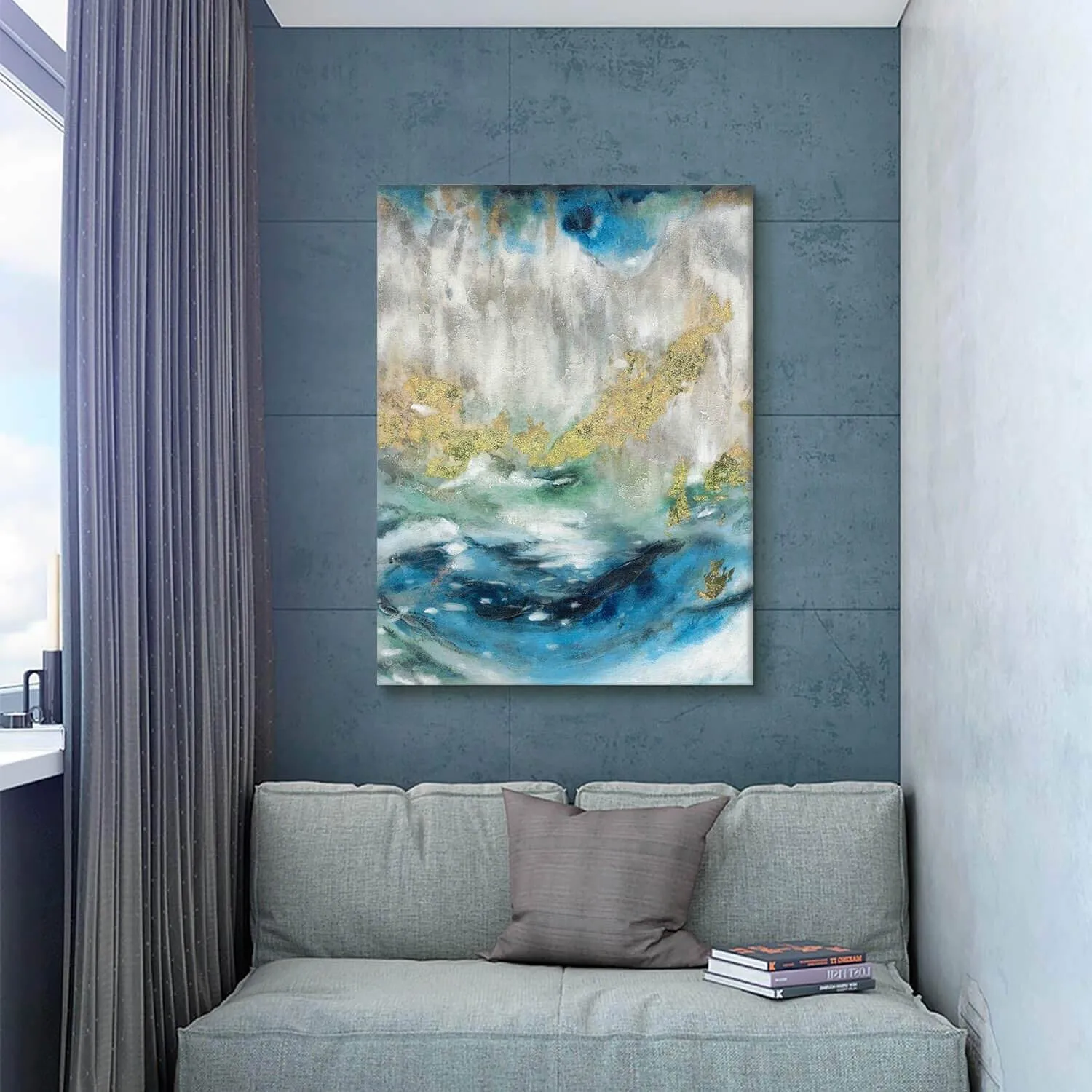 Modern Ocean-Inspired Artwork for Luxury Interior Projects
