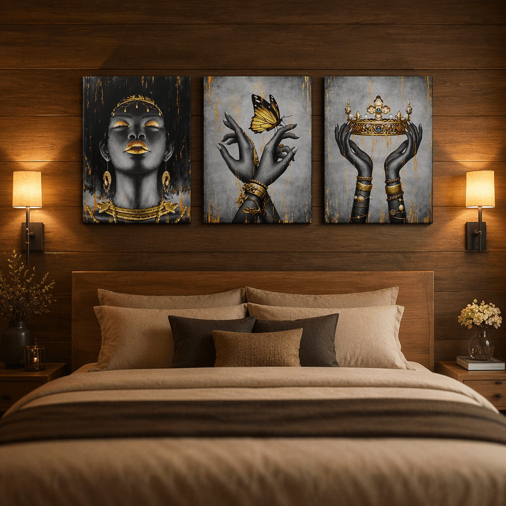 Black Gold Series Abstract Wall Art