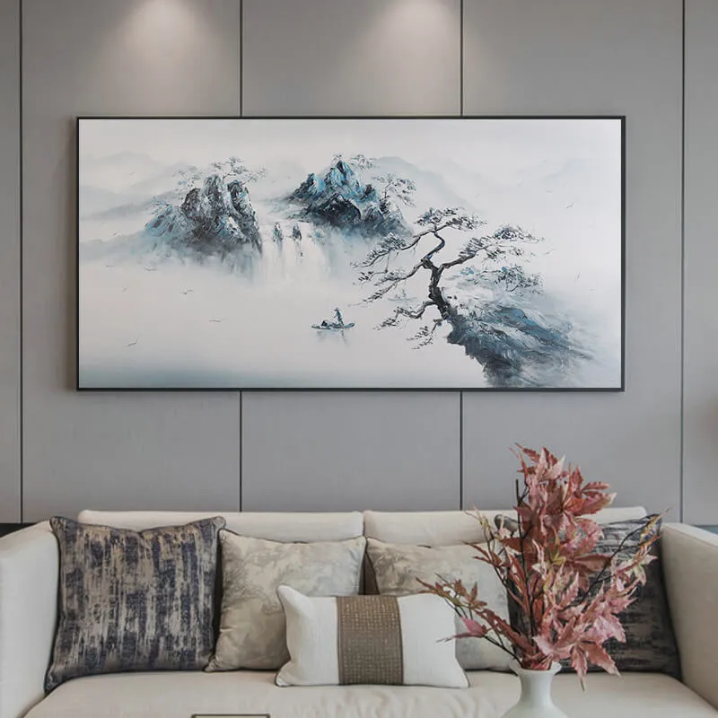 Chinese Ink Landscape Painting for Elegant Interior Spaces