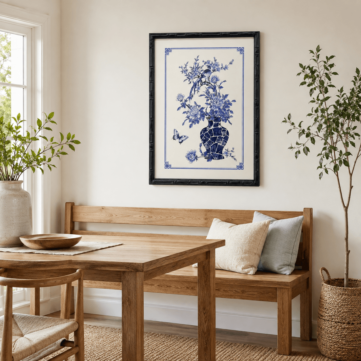 The Timeless Elegance of Chinoiserie: Styling with Blue and White Wall Art