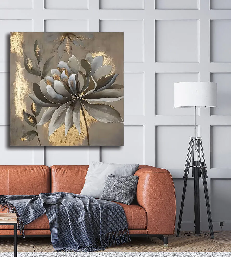 Contemporary floral wall art with textured details and elegant colors, designed for hotels, homes, and professional interior projects.
