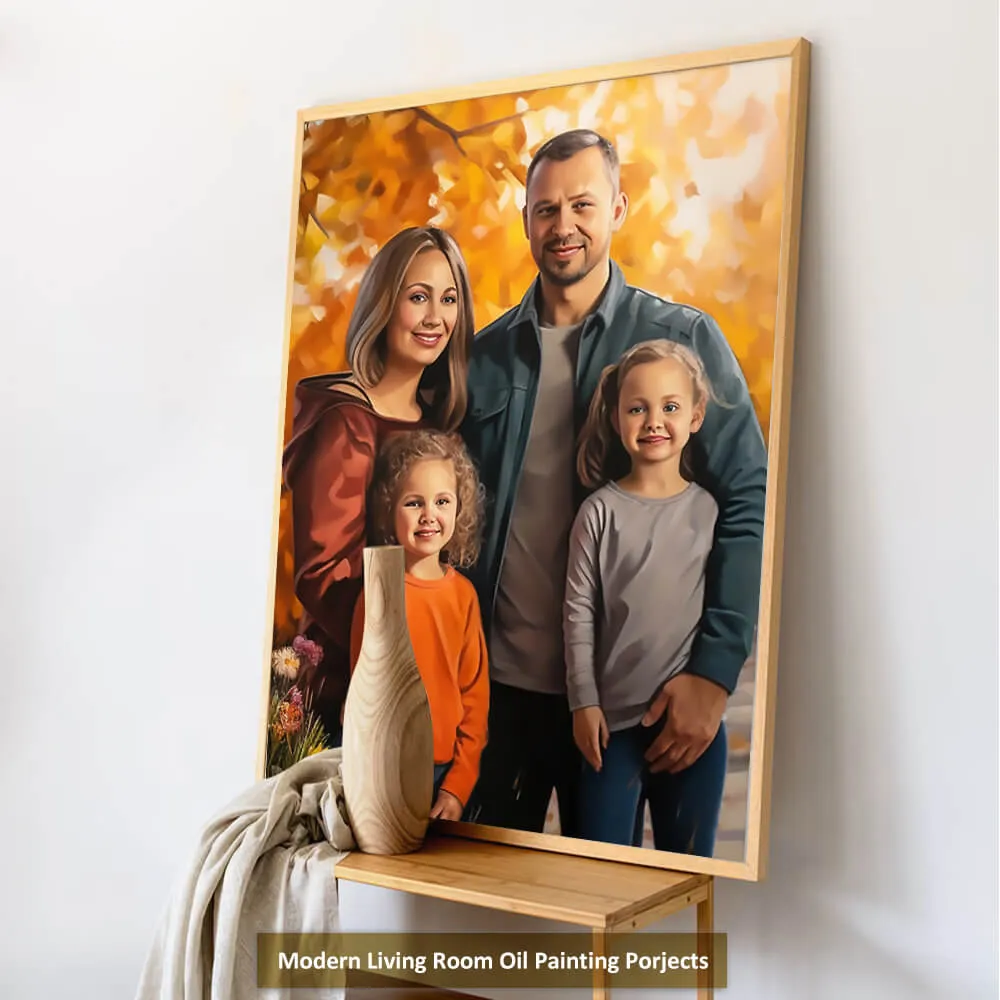 Custom Family Portrait Wall Art | Personalized Canvas Artwork