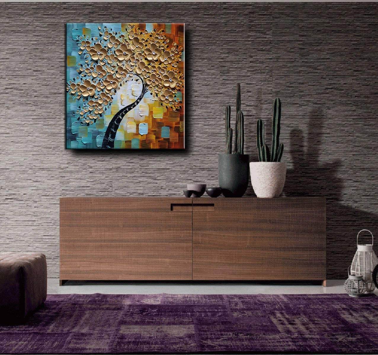 Custom Textured Tree Wall Art4