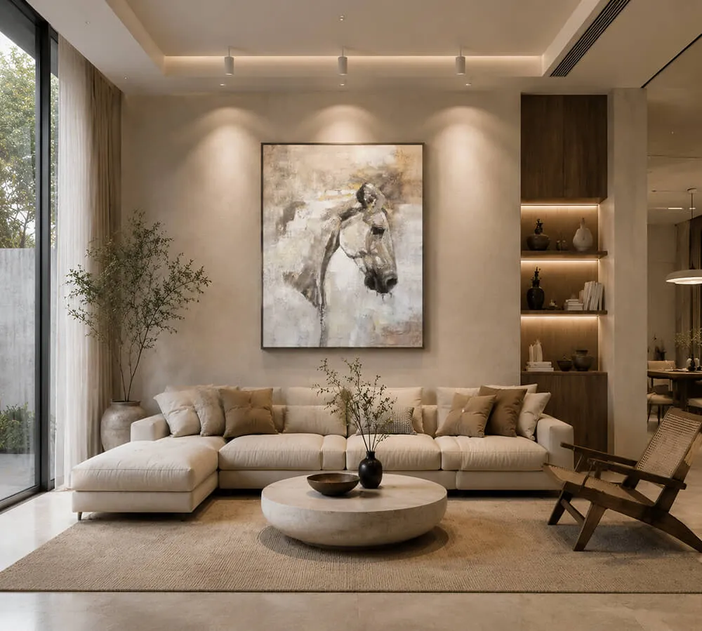 Bringing Elegance and Energy Into Interiors with Modern Horse Artwork