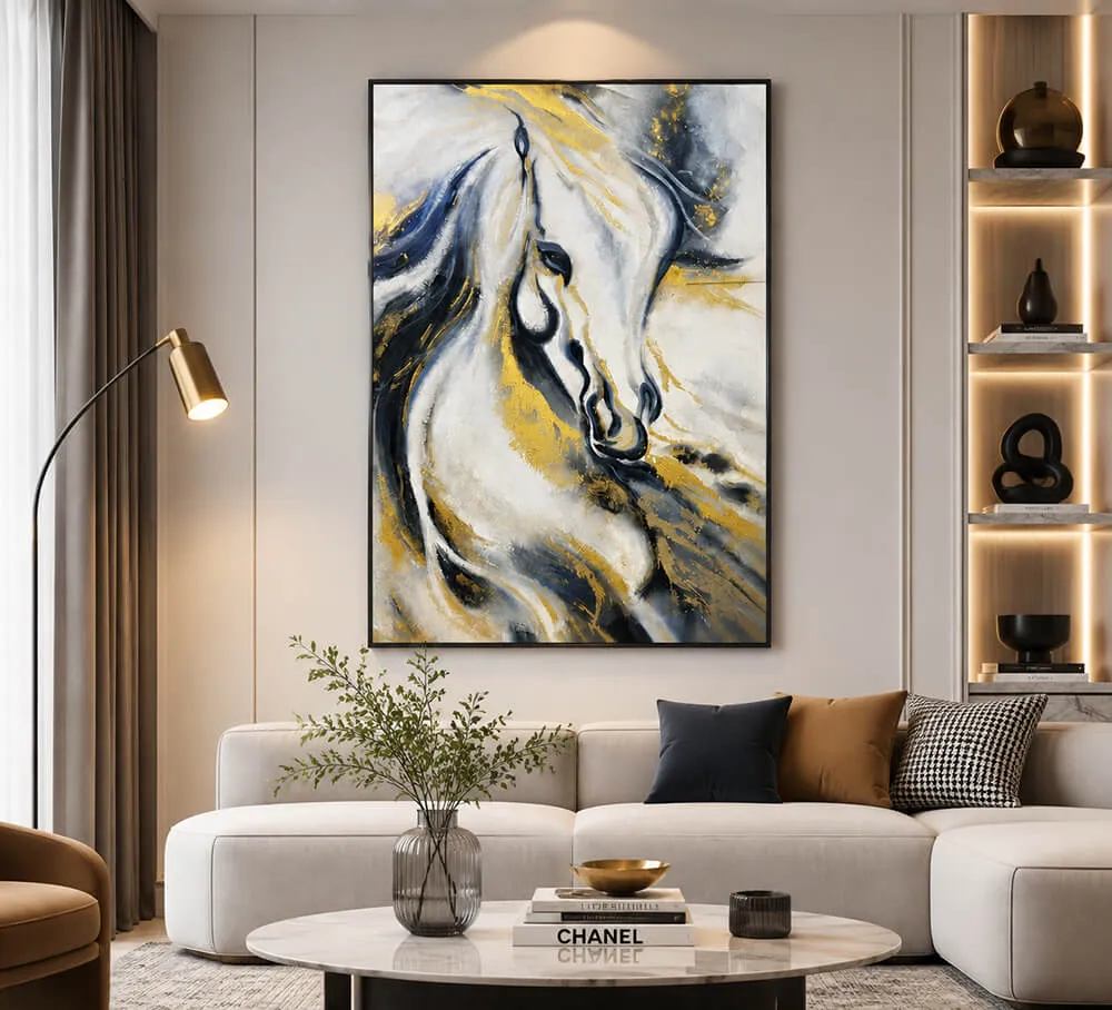 Abstract Horse Artwork: A Powerful Choice for Contemporary Interiors