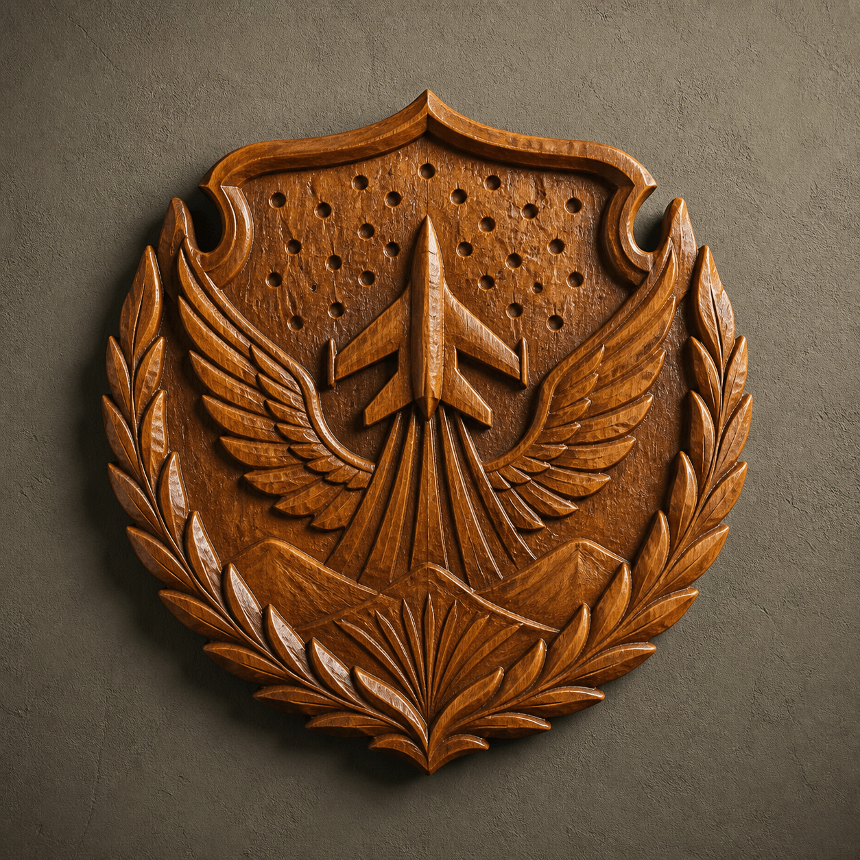 Military Aviation Wood Carving