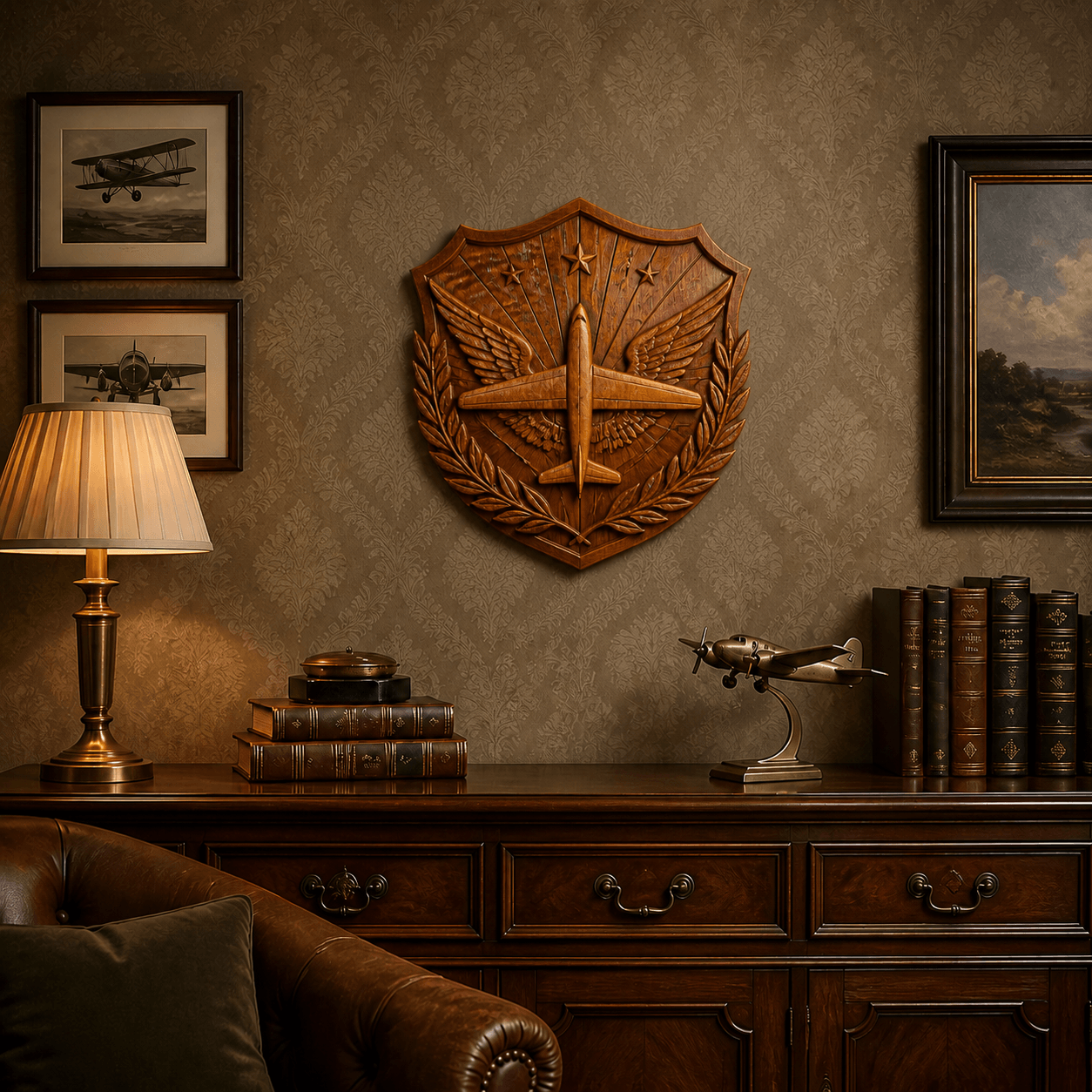 From Aviation Emblems to Custom Wood Art: A Distinctive Choice for Military Interiors