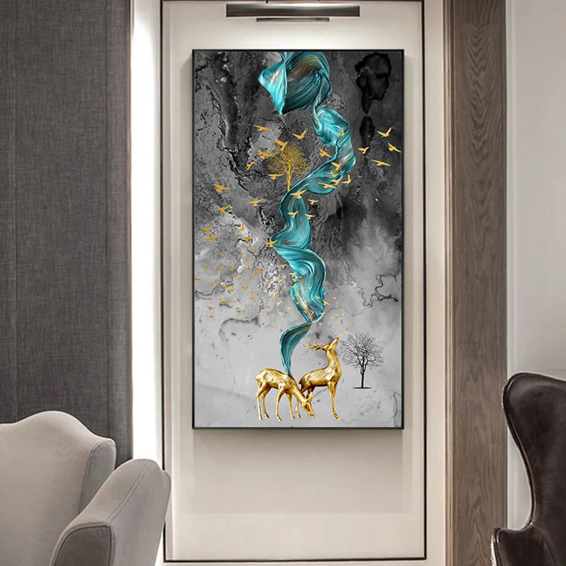 Modern Deer Wall Art for Hotels-4