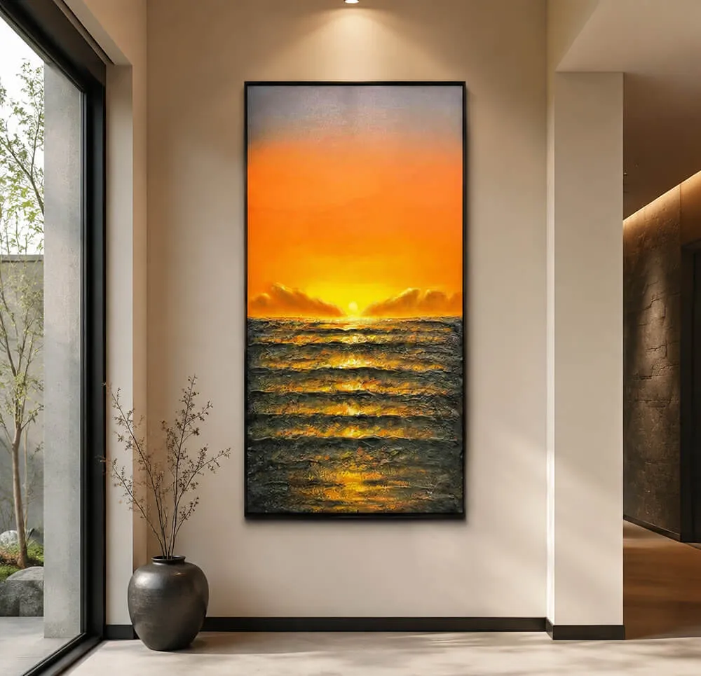 Coastal Sunset Seascape Wall Art