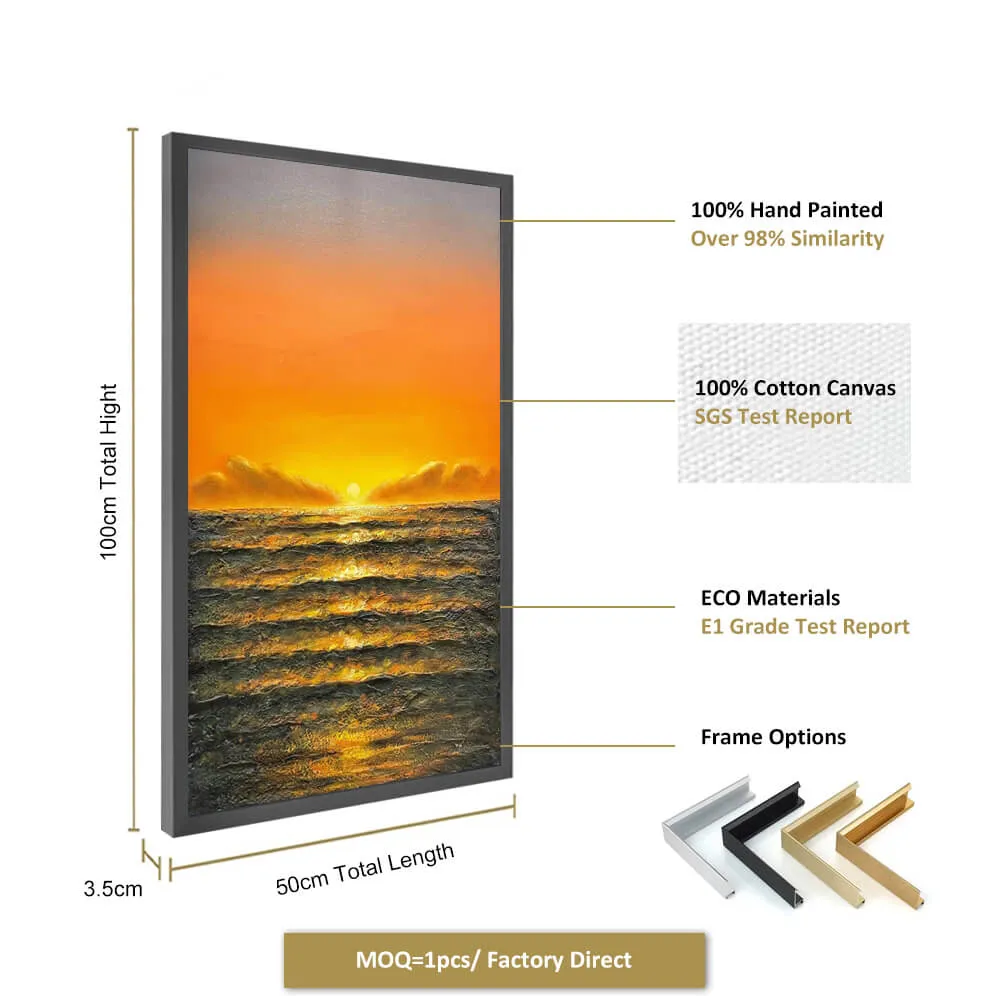 Coastal Sunset Seascape Wall Art