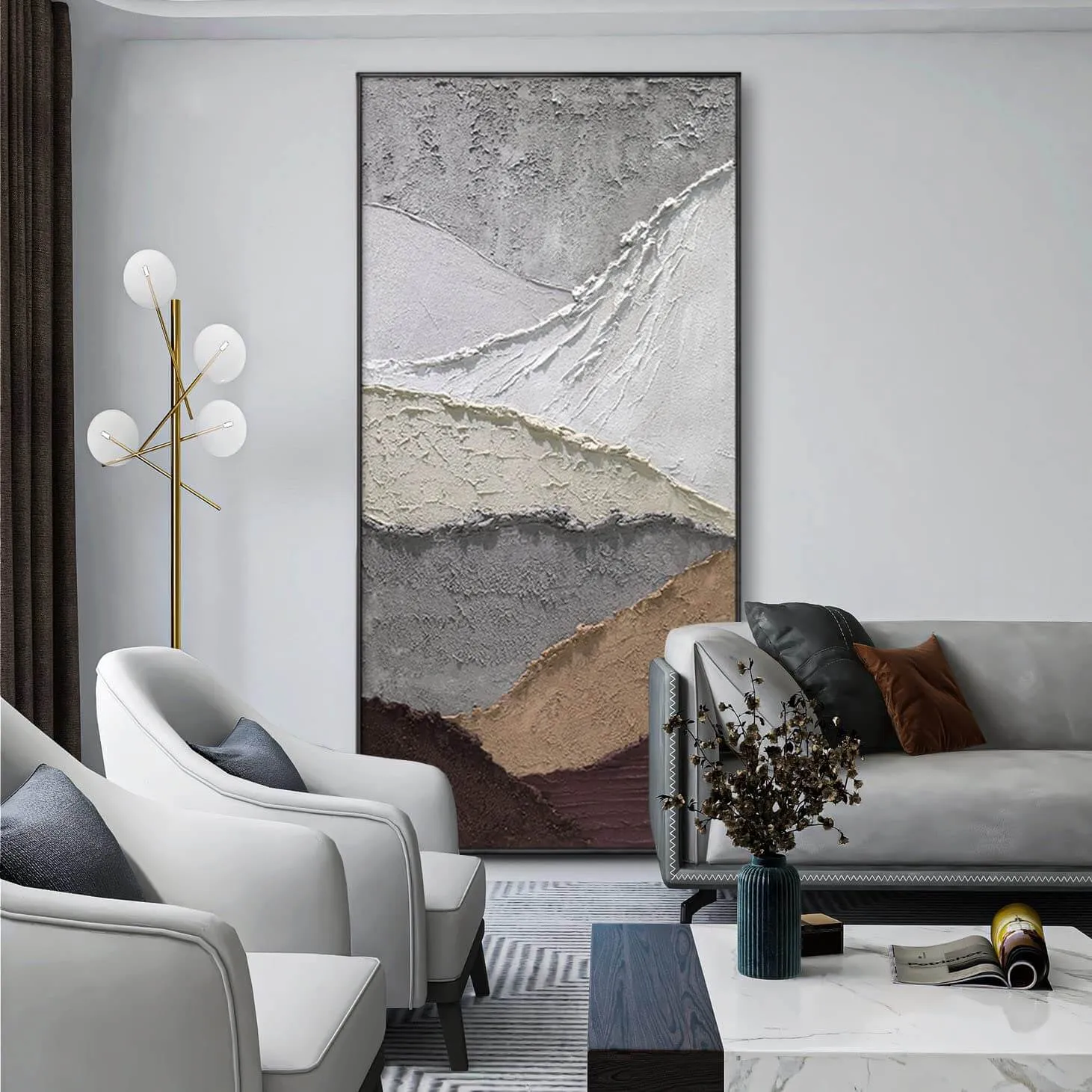 Why Do Designers Prefer Textured Abstract Art for Unique Interiors