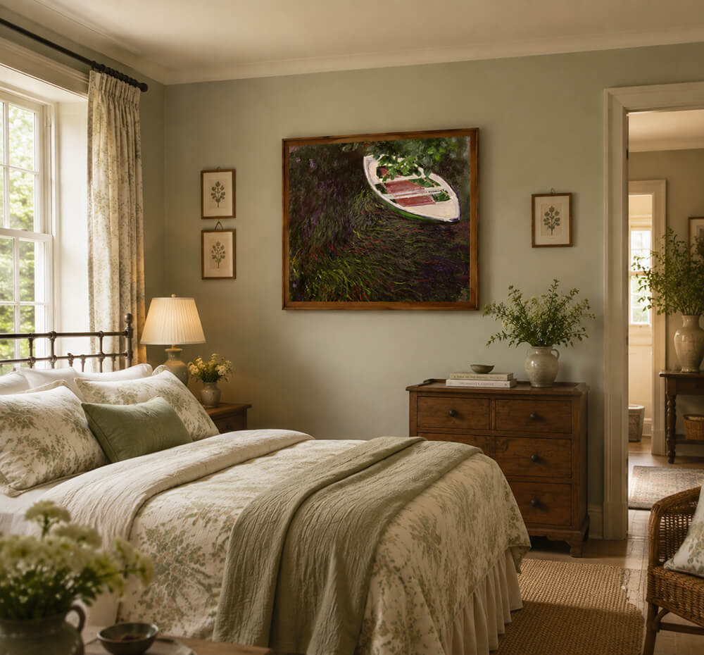 Why Does This Boat Painting Suit Calm Interior Schemes