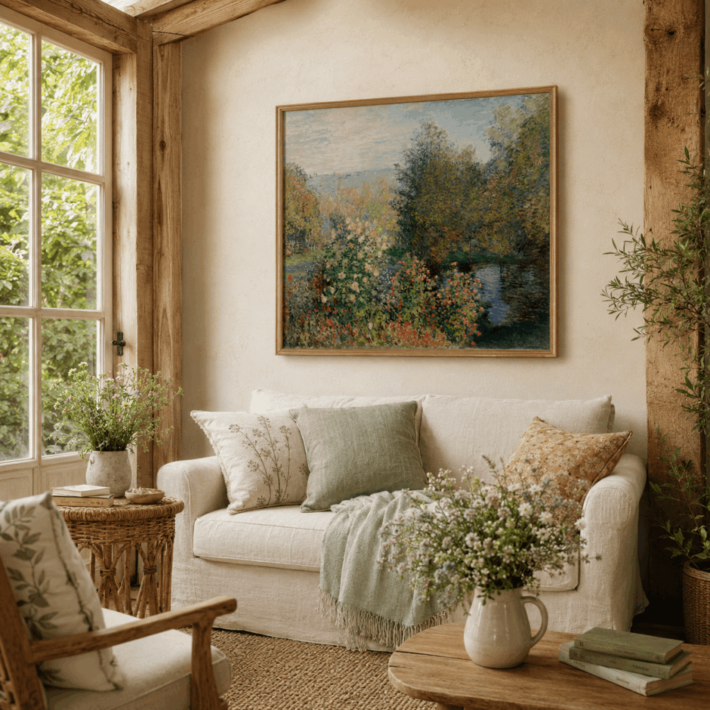The Corner of the Garden at Montgeron Reproduction
