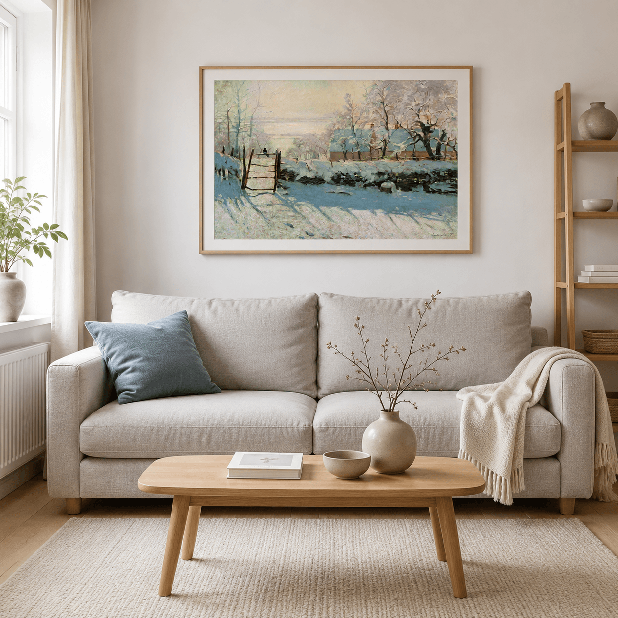 Bring Winter Light Indoors: Transforming Blank Walls with Monet’s “The Magpie”