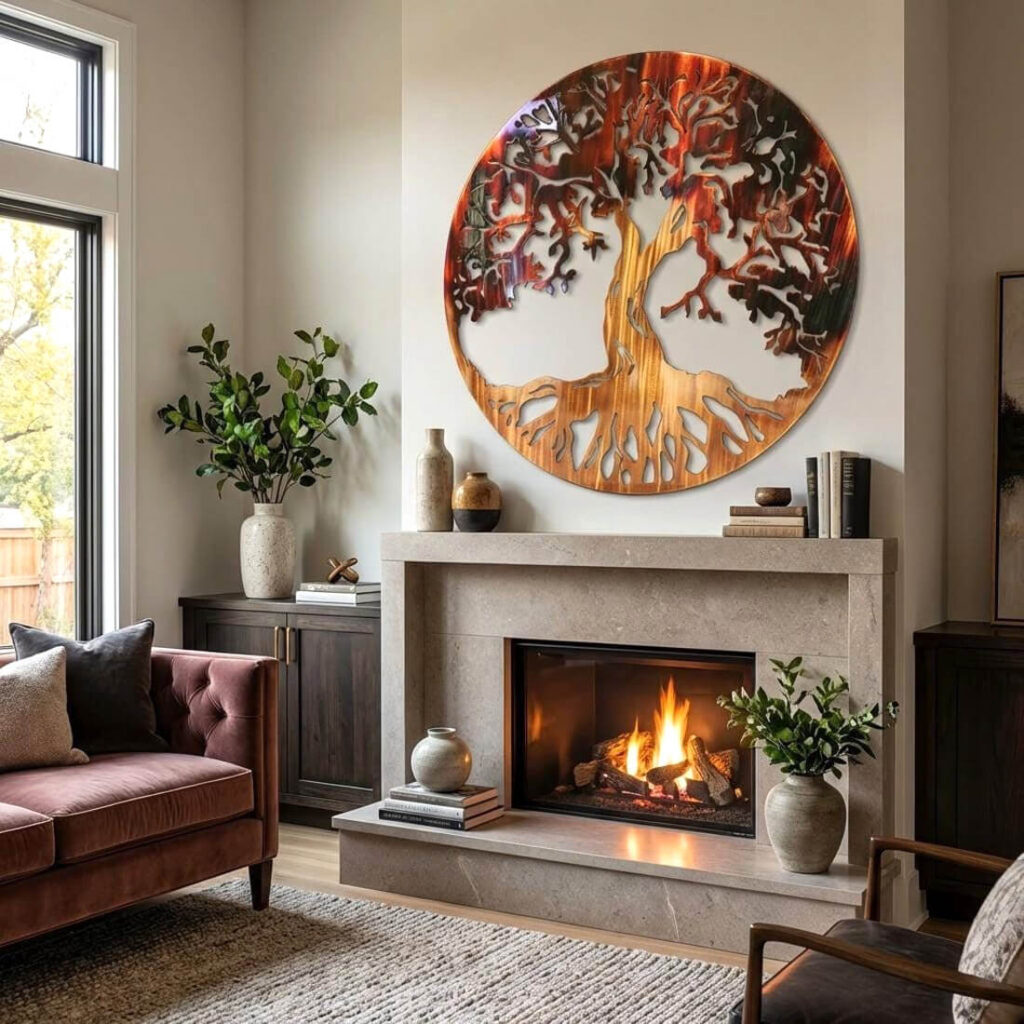 Wholesale black Tree of Life metal wall art manufacturer