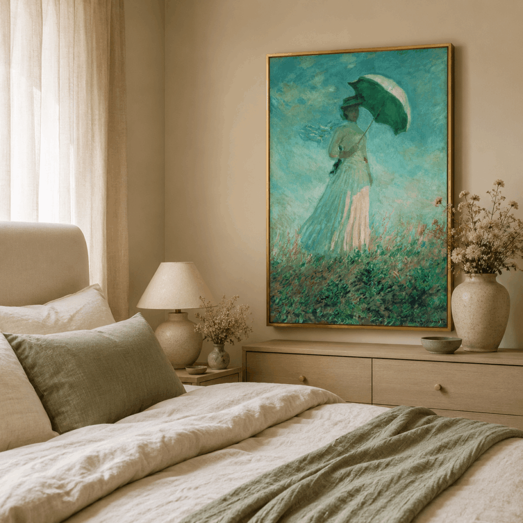Woman with a Parasol, facing right Reproduction