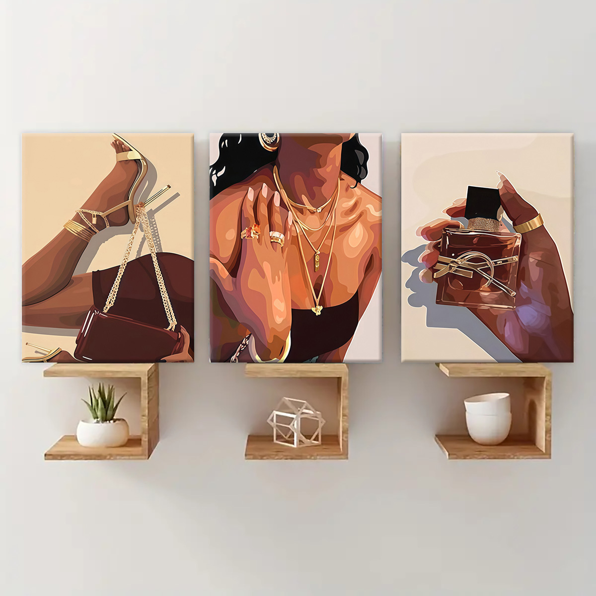 Black Girl Canvas Wall Art Capturing Modern Luxury(30×40cm)