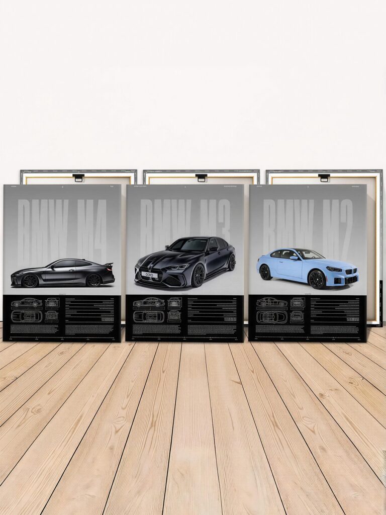BMW canvas wall art stretched frames ready to hang