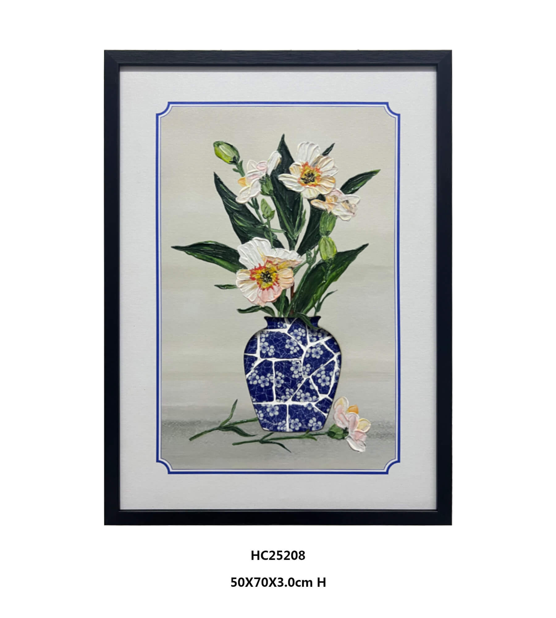 Framed Porcelain Shard Vase Wall Art for Retailers