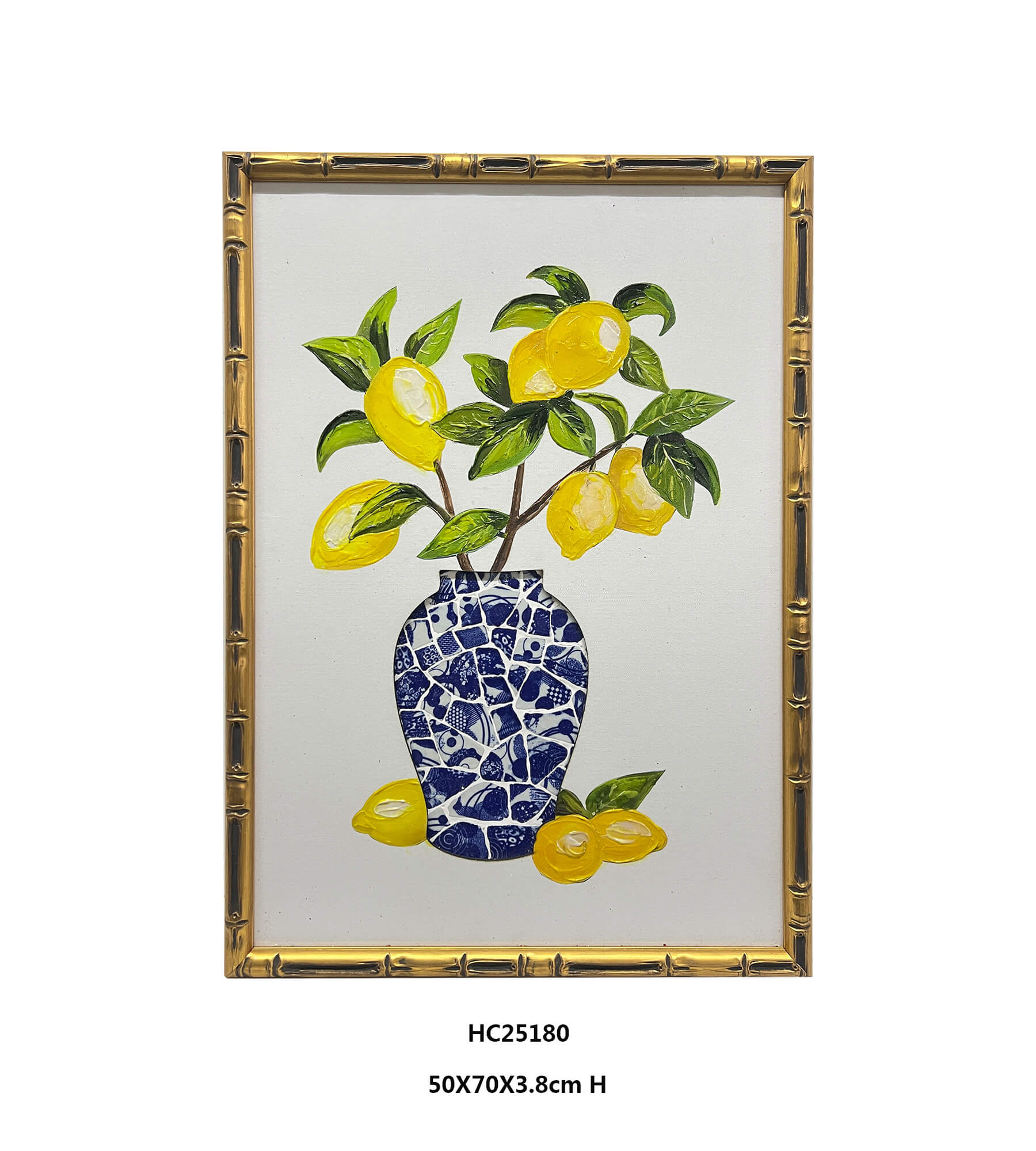 Lemon Porcelain Shard Mosaic Wall Art Set Supplier