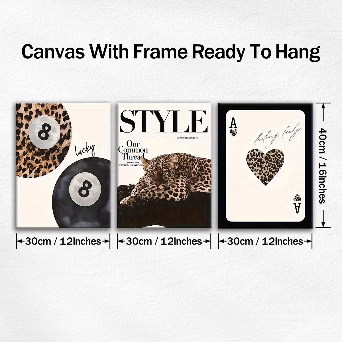 leopard canvas wall art set