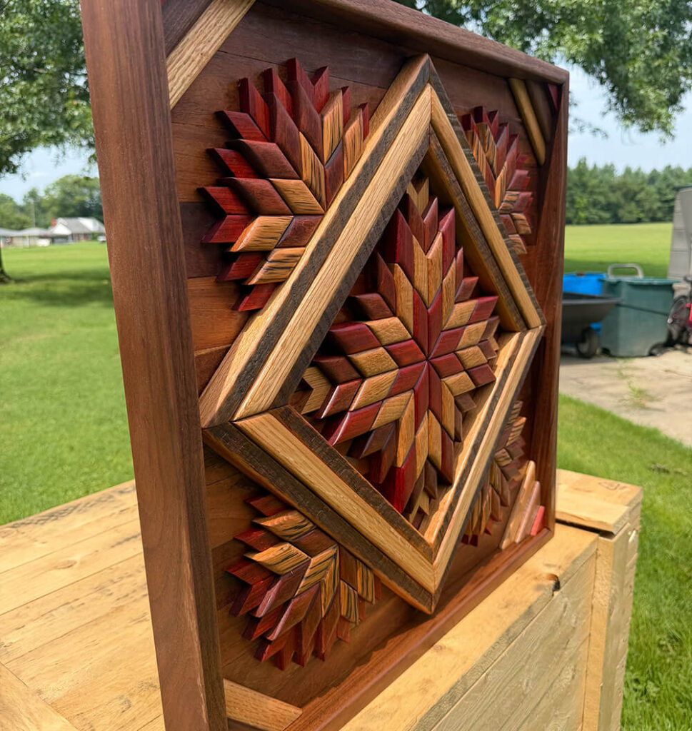 Lone Star wood mosaic detail