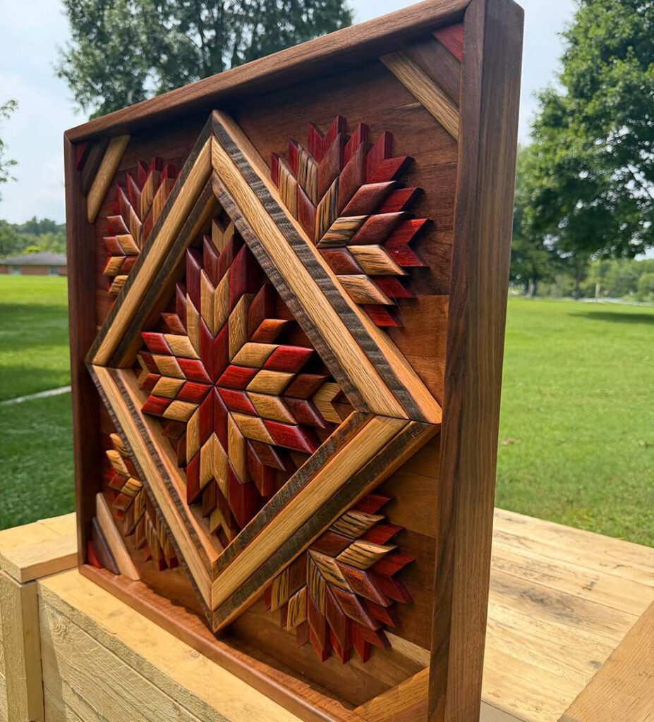 Angled Lone Star wood wall art
