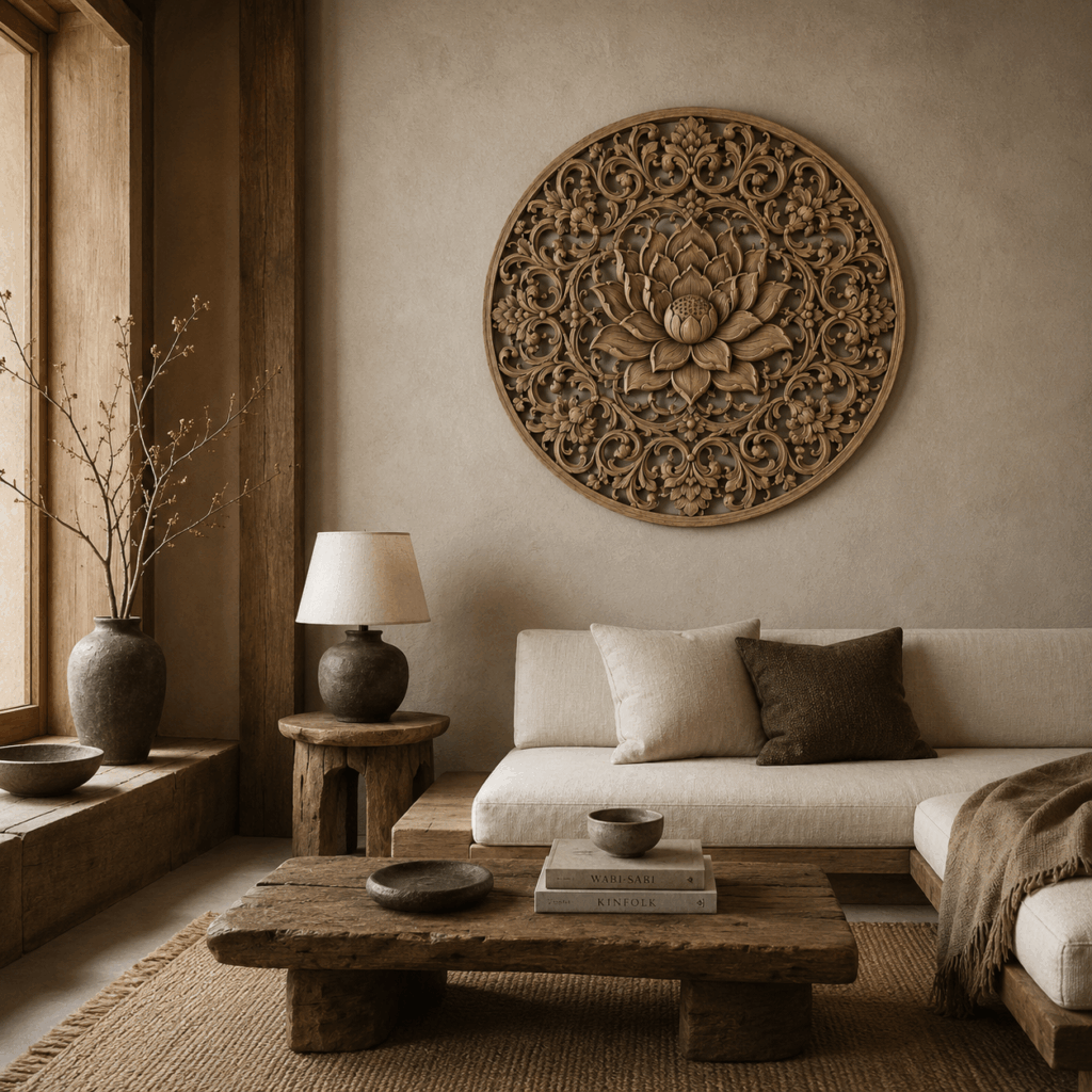 lotus-wood-carving-detail