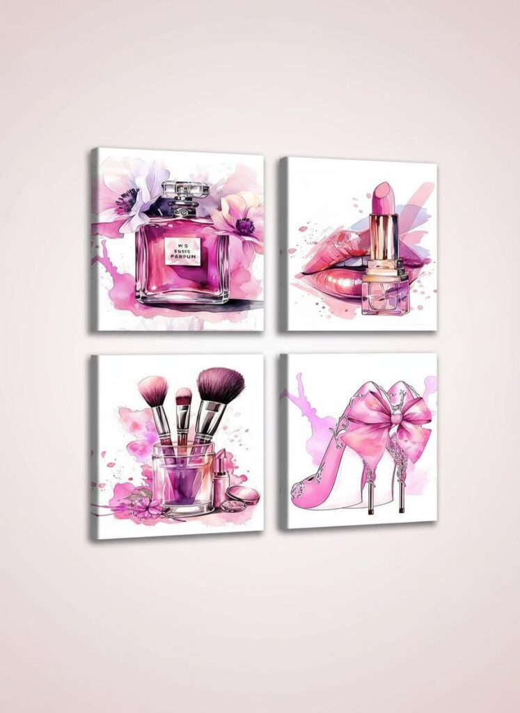 Makeup canvas print texture detail