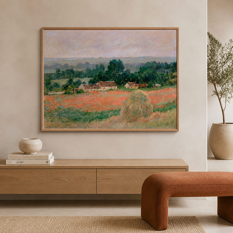 Claude Monet Haystack at Giverny Oil Painting Reproduction in Soft Impressionist Color