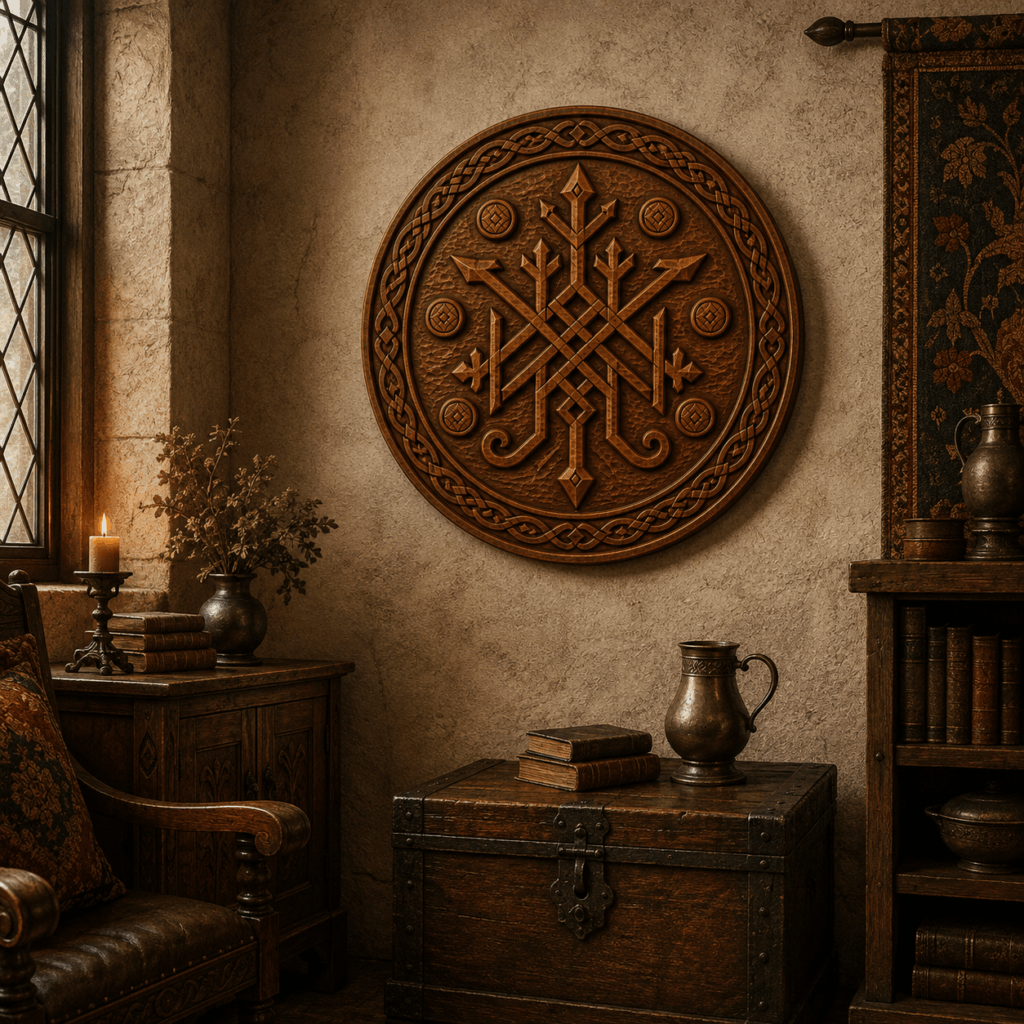 Celtic knot border wood art