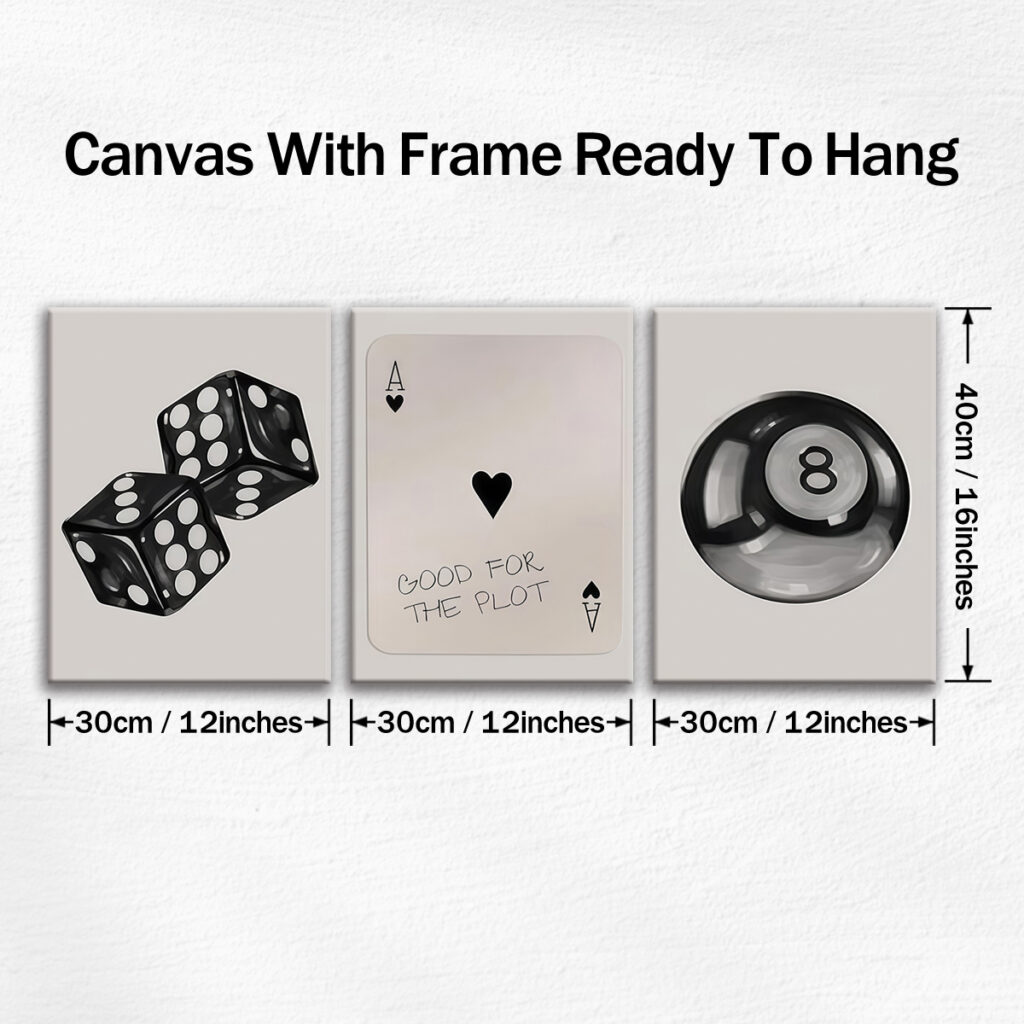 Three piece canvas wall art size guide